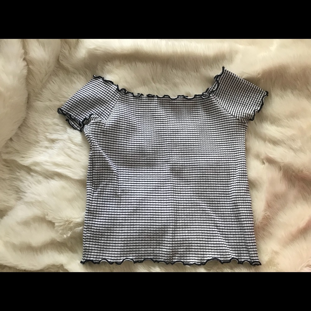 Striped ribbed top